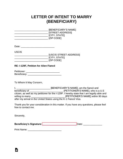 Beneficiary Letter Sample