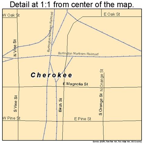 Cherokee Kansas Street Map 2012825