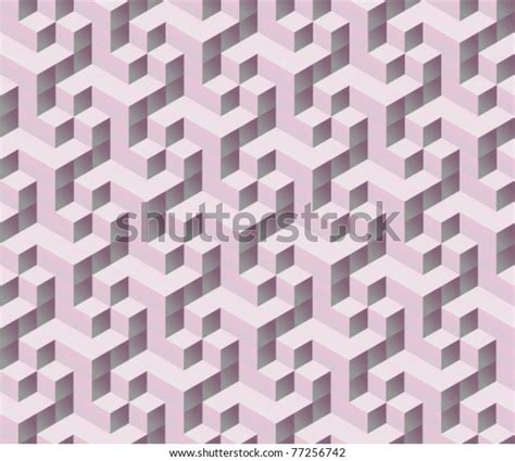 Seamless Tilable Pink 3d Isometric Cube Stock Vector Royalty Free