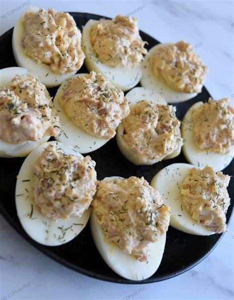 Huevos Rellenos De Atún Receta Típica Española De La Abuela