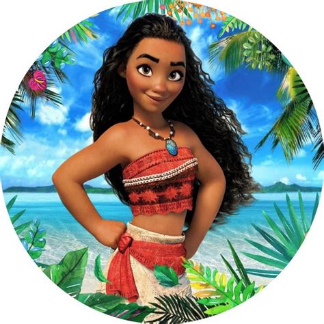 Painel Redondo Tecido Sublimado D Moana Frd Felicit