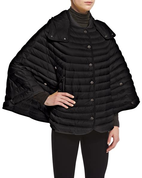 Lyst Moncler Chinchard Poncho Style Puffer In Black