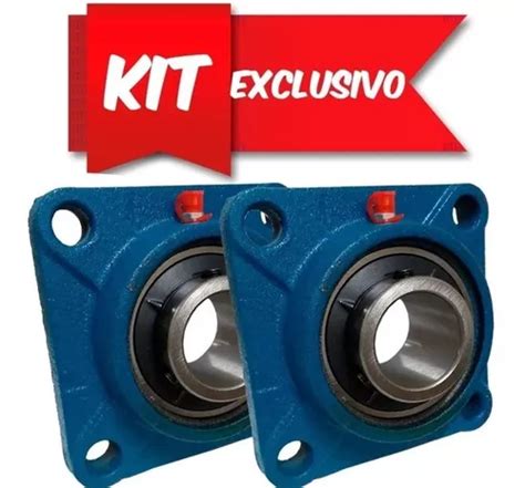 Ucf 213 Mancal Quadrado Flange Rolamento Eixo 65mm Kit C 2