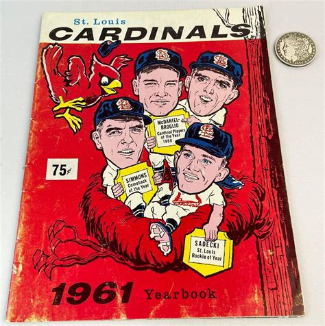 Lot 1961 St Louis Cardinals Yearbook Stan Musial Bob Gibson Etc