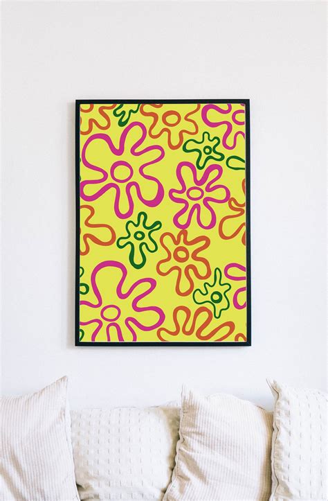 Bikini Bottom Flower Wall Art Spongebob World Art Digial Printable Etsy