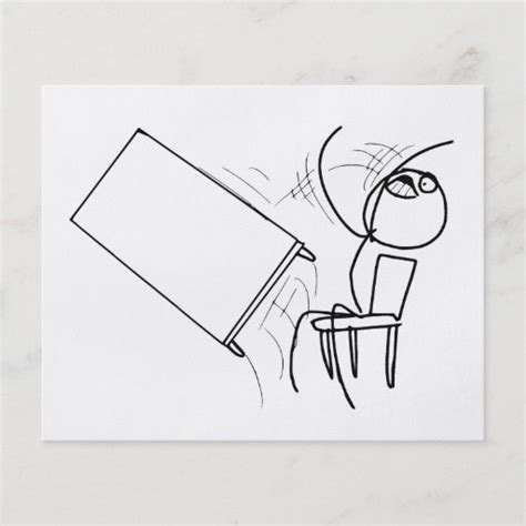 Table Flip Flipping Rage Face Meme Custom Flyer | Zazzle