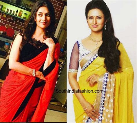 Divyanka Tripathi Ishita Saree Blouse Designs In Yeh Hai Mohabbatein