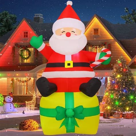 Amazon Comin Ft Christmas Inflatables Santa Claus Outdoor