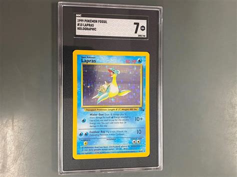 Lapras 1999 Pokémon Fossil Holo Holographic Card 10 SGC 7 eBay