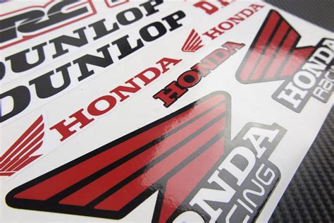 Honda Racing Universal Logo Decals Kit Moto