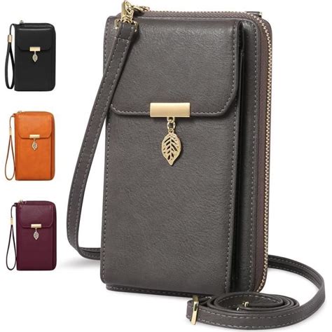 Sac Bandouli Re Pour T L Phone Femmes Portefeuille Cuir Porte Monnaie