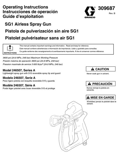 GRACO A SERIES OPERATING INSTRUCTIONS MANUAL Pdf Download | ManualsLib