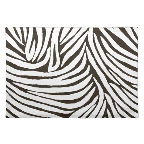 Brown Zebra Print Placemats Zazzle