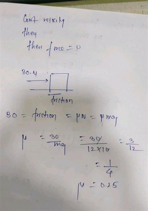 If You Use A Horizontal Force Of N To Slide A Kg Wooden