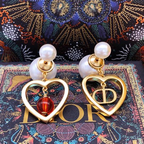 Pearl Heart Earrings Gold For Women Peesty