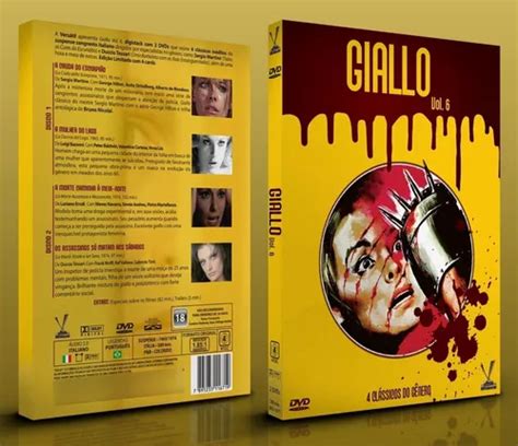 Dvd Giallo Vol 6 Digistack 2 Discos 4 Filmes 4 Cards Frete grátis