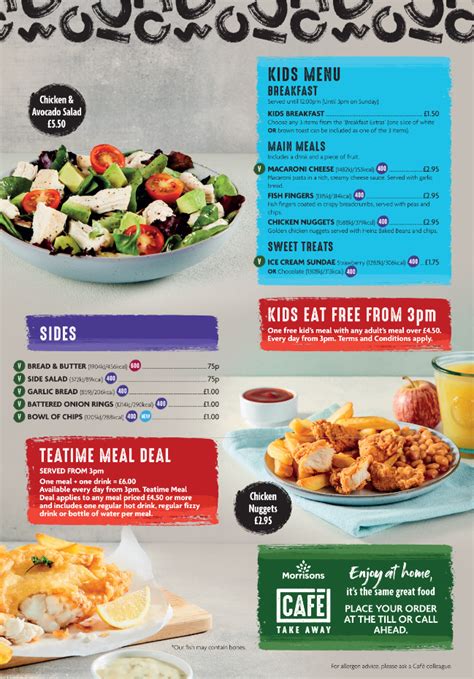 Our Morrisons Cafe Menu - Morrisons