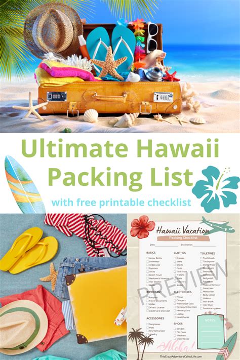 2024 Ultimate Hawaii Packing List (With Free Printable) | Travel