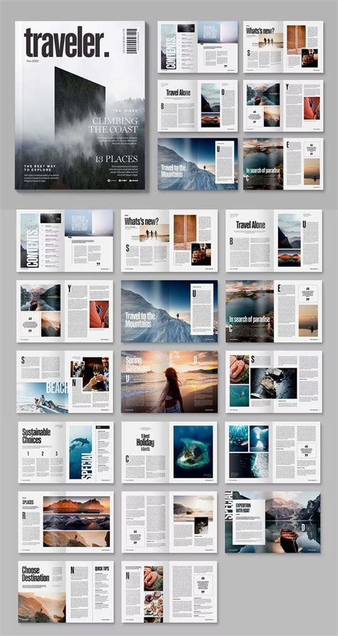 Modern Travel Magazine Template Indd Travel Magazine Design Travel