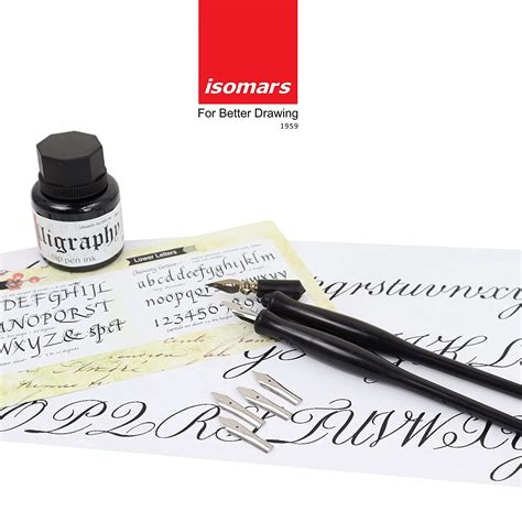 Isomars Calligraphy Pen Sets For Beginners For Copperplate Calligraphy With Flex Nibs Dip Nibs