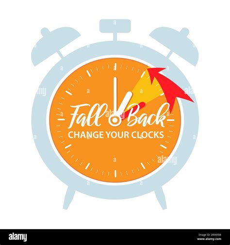 Daylight Saving Time Ends Fall Back Clock Change Back Simple Banner