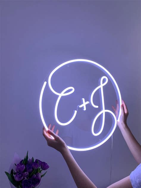 Wedding Monogram Unique Custom Led Neon Initials Sign Etsy Artofit