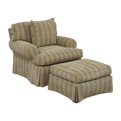 Roll Arm Club Chair With Ottoman 86 Off Kaiyo