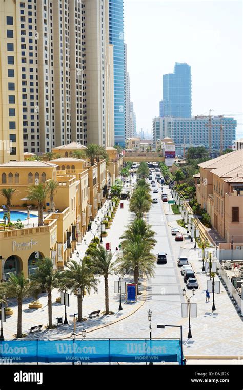 The Walk At Jumeirah Beach Residence Dubai United Arab Emirates Stock