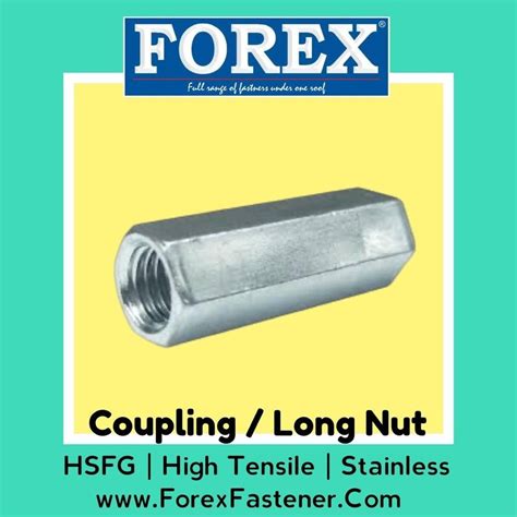 Hex Long Coupling Nuts CARBON STEEL Diameter 20 Mm Size 6mm To