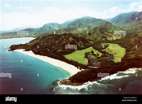 Aerial of Kauai Stock Photo - Alamy