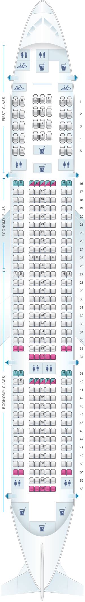 Seat Map United Airlines Boeing B777 200 777 Version 2 Seatmaestro