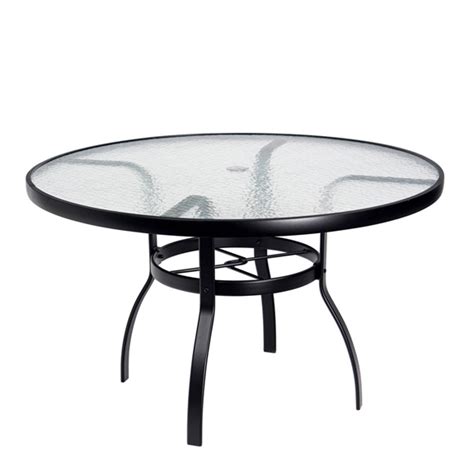 Woodard Deluxe 48 Round Glass Top Dining Table 826148w