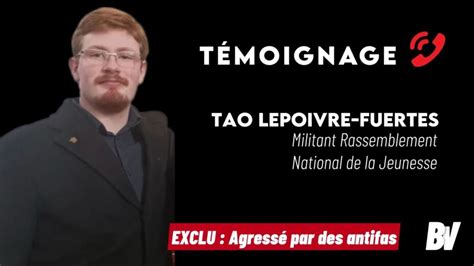 Témoignage Il n est pas admissible que pour ses idées en France