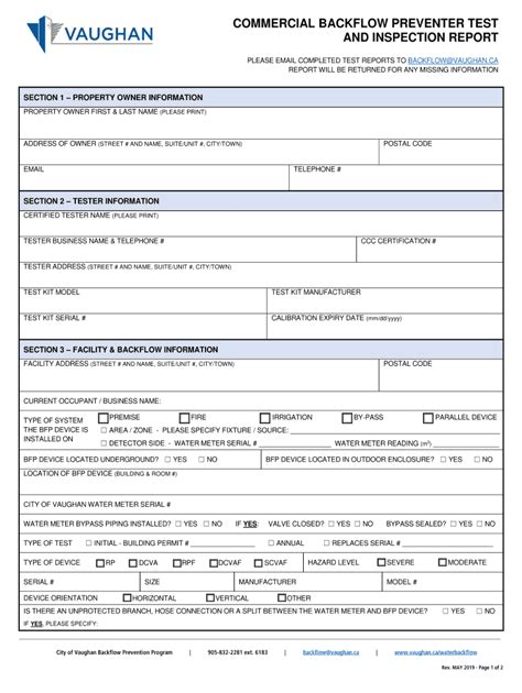 Fillable Online Sample Backflow Preventer Inspection And Field Test Report Fax Email Print