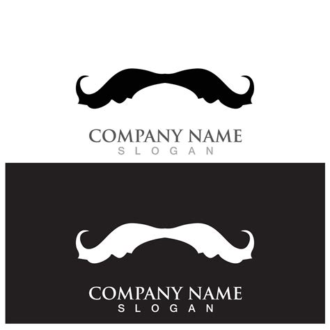 mustache logo and vector template 12769151 Vector Art at Vecteezy