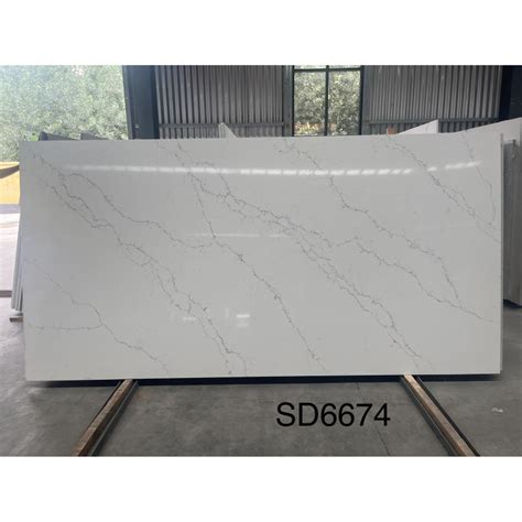 Vietnam Artificial Stone Calacatta Big Quartz Slab Polishing Surface