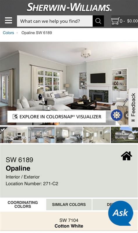 Opaline SW 6189 White Pastel Paint Color Sherwin Williams