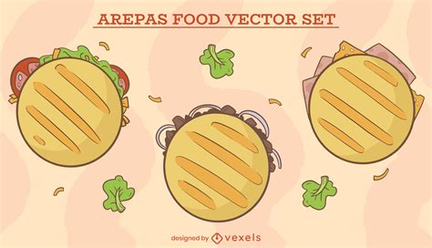 Descarga Vector De Conjunto De Vectores De Comida De Arepas