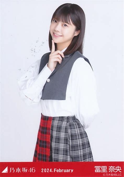 駿河屋 冨里奈央上半身・タータンチェック「乃木坂46 2024february」webshop 限定ランダム生写真（女性生写真）