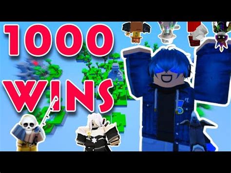 Reaching 1K Wins 1v4 With Friends ROBLOX BedWars YouTube