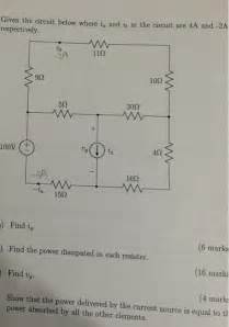 Given The Following Resistive Circuit Complete The Chegg