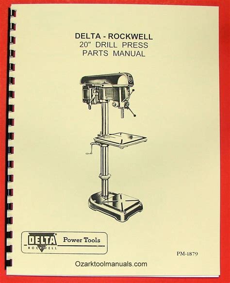 ROCKWELL DELTA 20 Drill Press Owners Operators Parts Manual 0641 EBay