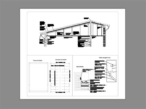 Detalhe Do Telhado De Fibrocimento No AutoCAD Biblioteca CAD