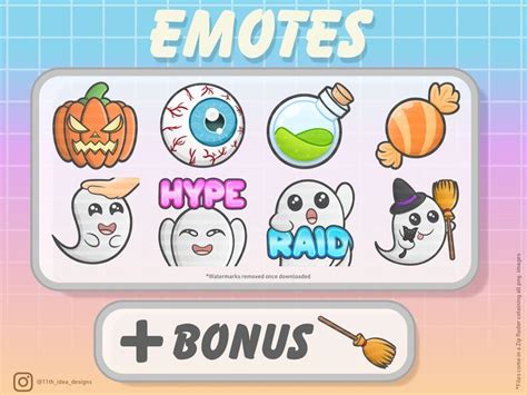 Cute Chibi Spooky Ghost Emote Bundle Twitch Discord Etsy Australia