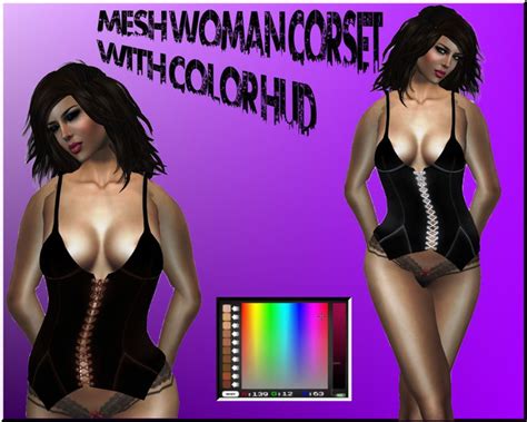 Second Life Marketplace Mesh Wowan Corset With Hud