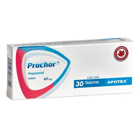 Prochor Propanolol Caja Con Tabletas De Mg