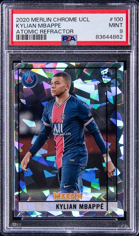 Kylian Mbappe 2020 Topps Merlin Chrome UEFA Champions League 100