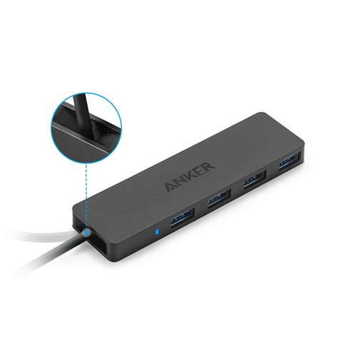 Anker 4 Port Ultra Slim Usb 30 Hub With Extension Cord