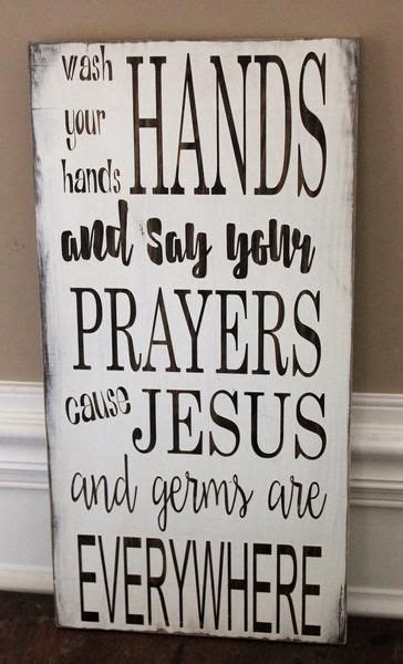 Rustic Pallet Wood Sign Wash Your Hands And Say Your Prayers Cause