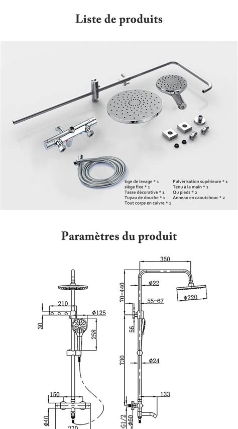 Colonne De Douche Thermostatique Moderne Ma Belle Douche